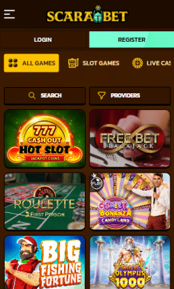 Spelen bij Scarabet casino